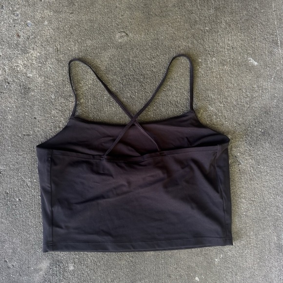 Black Gymshark Strappy Crop Cami Tank Size S - Picture 5 of 7